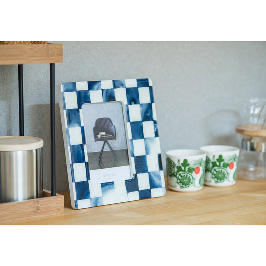 アプリクス フォトフレーム チェック ネイビー