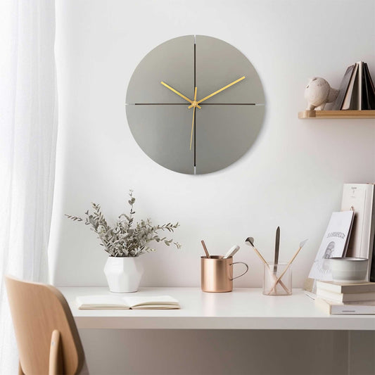 アプリクス ウォールクロック クオーター シルバー