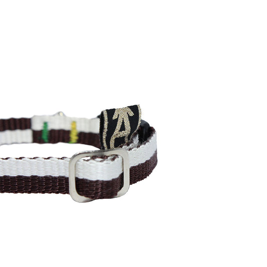 レマタンコカン 猫用首輪 シンプルストライプ(ブラウン)