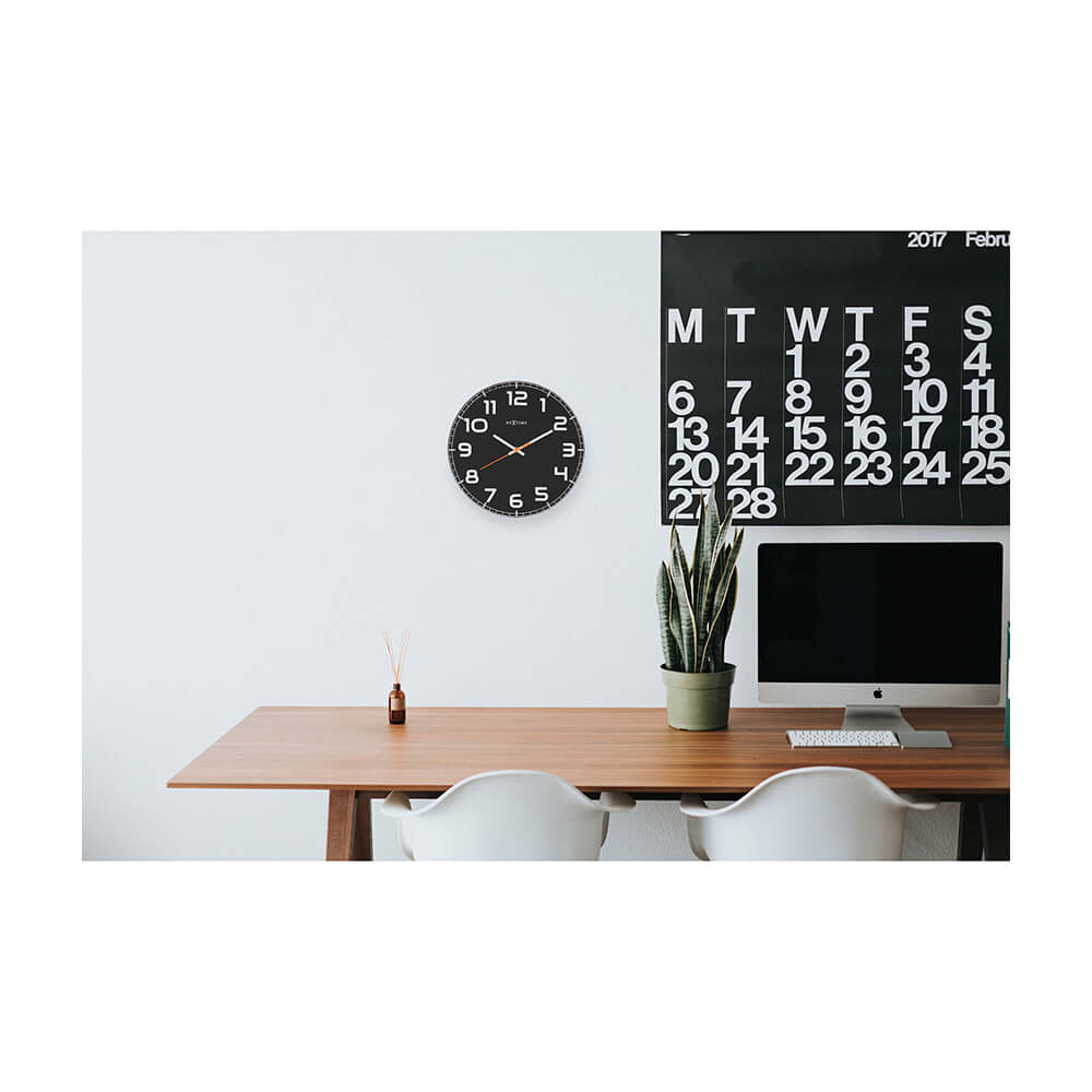 ネクスタイム 掛け時計 クラッシーラウンド ブラック