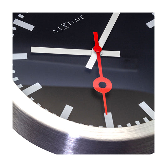 ネクスタイム 掛け時計 ステーションストライプ ブラック