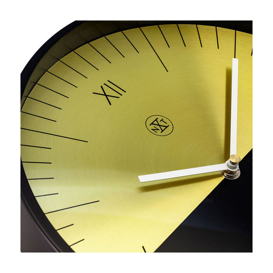 ネクスタイム 掛け時計 ハーフ ブラックゴールド