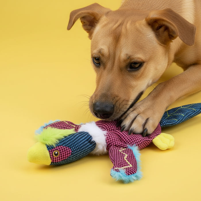 ユーゴー　犬用おもちゃ　カラフルバード🦆