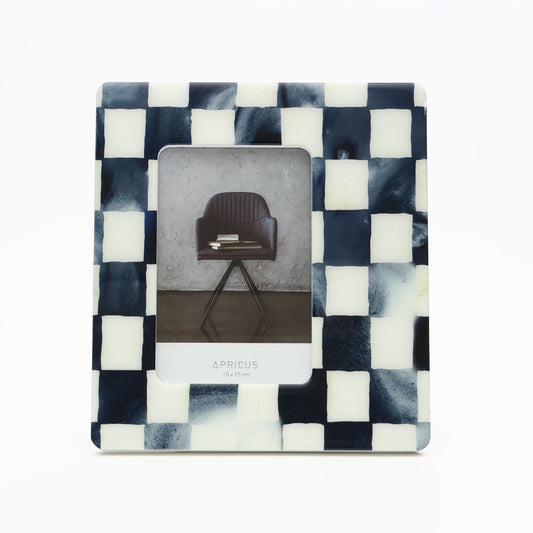 アプリクス　フォトフレーム　チェック ネイビー