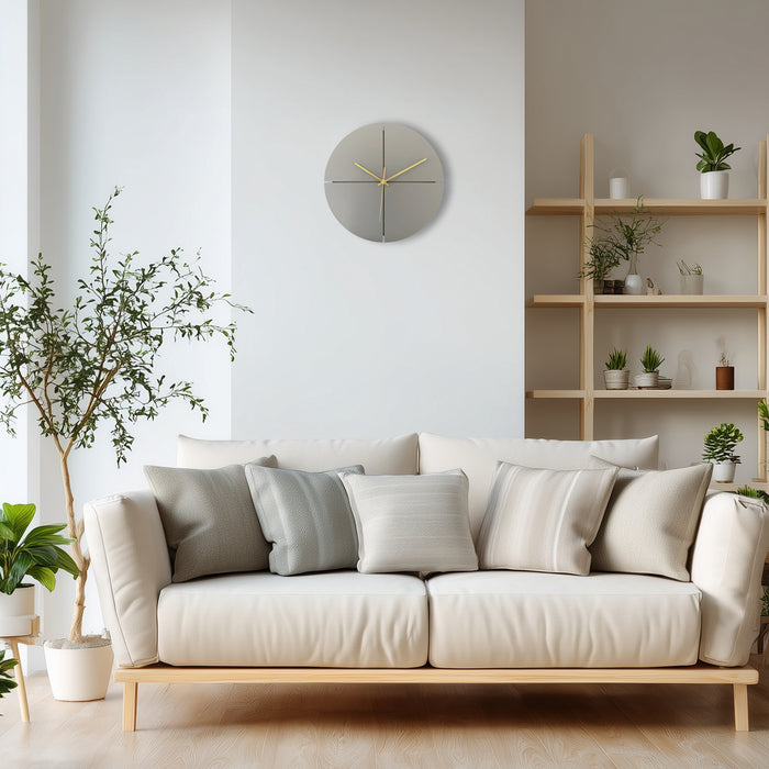 アプリクス　ウォールクロック　クオーター　シルバー