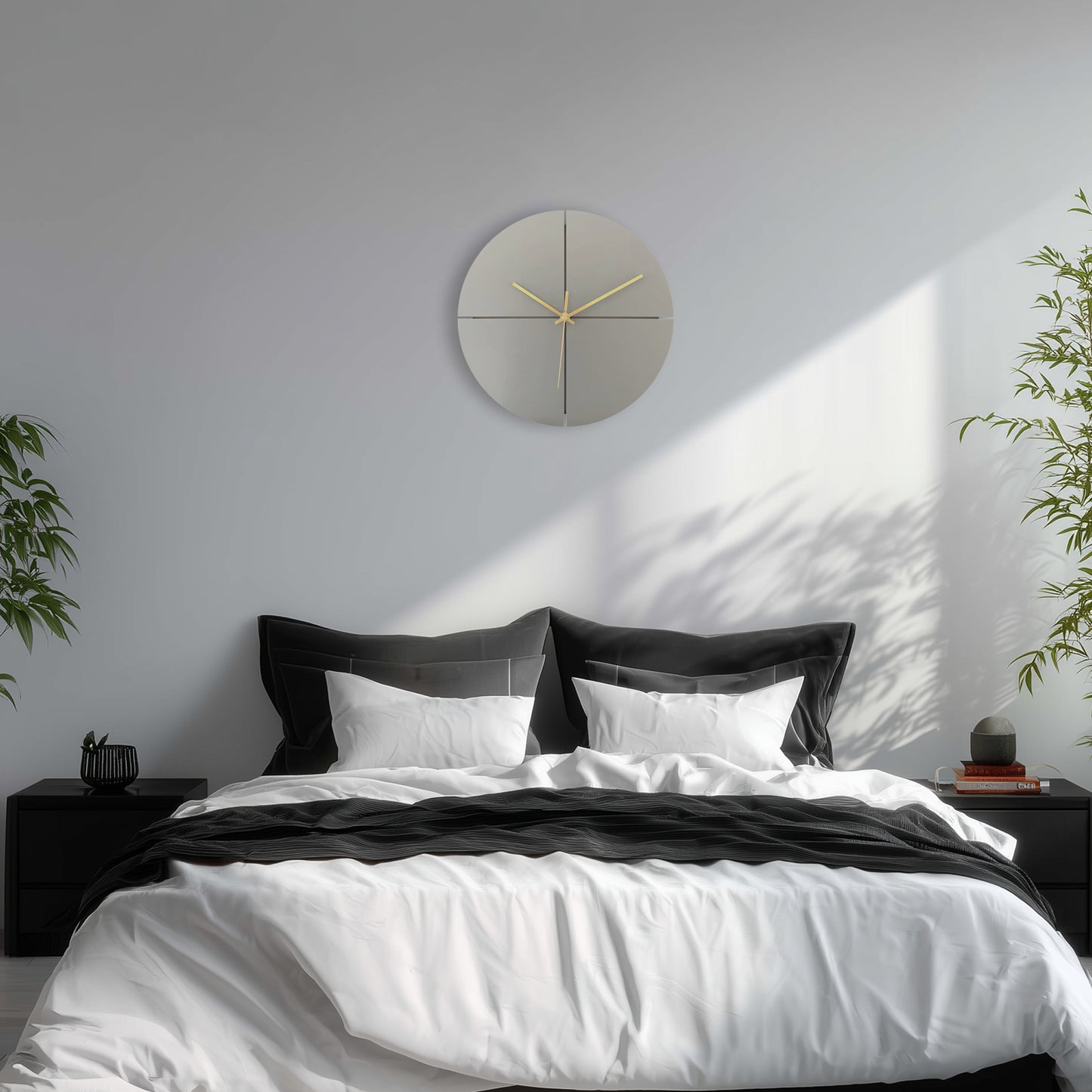 アプリクス　ウォールクロック　クオーター　シルバー