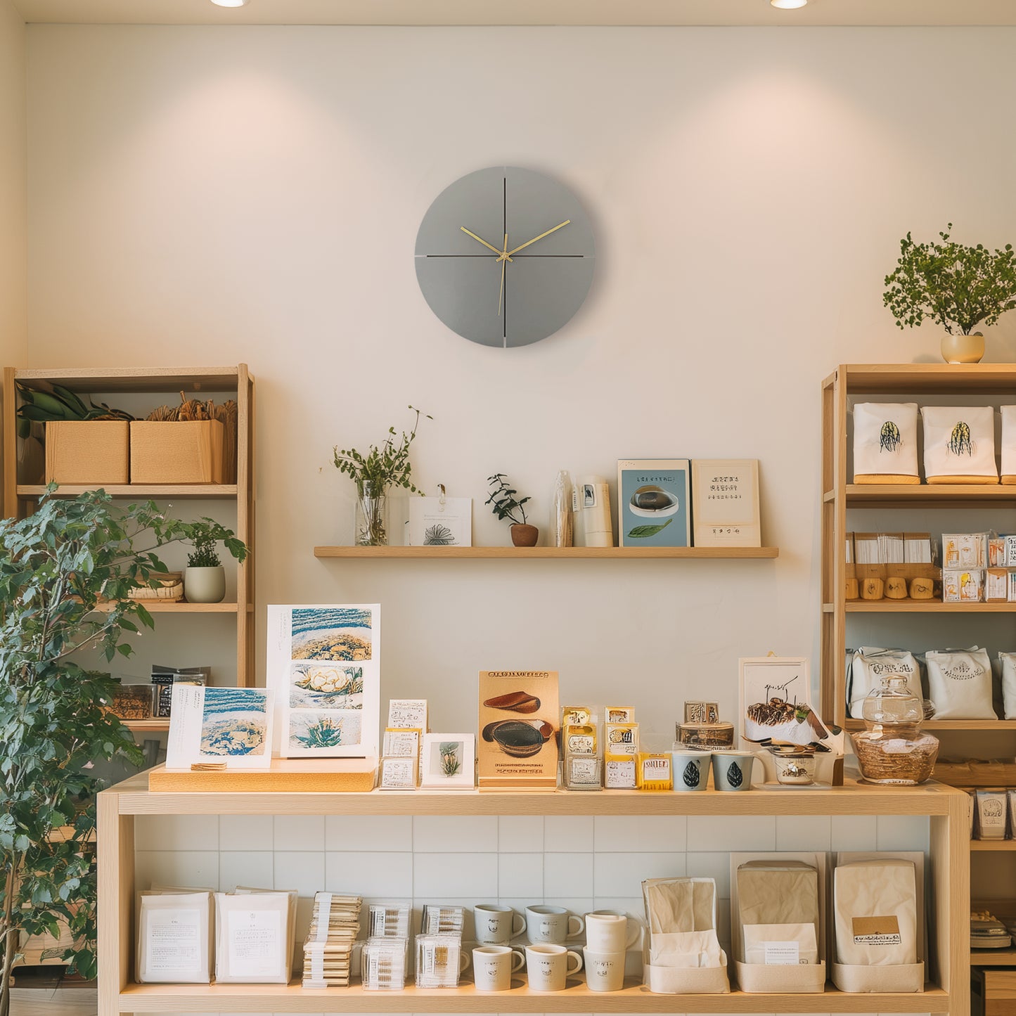 アプリクス　ウォールクロック　クオーター　シルバー