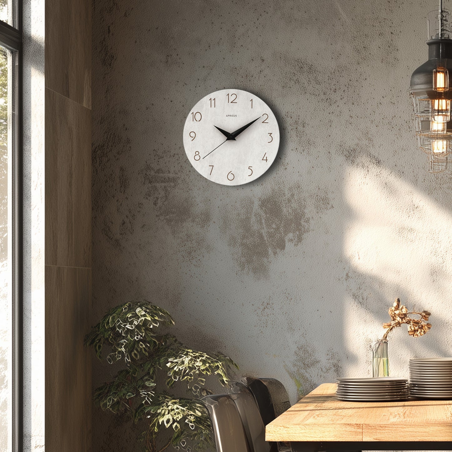 アプリクス　ウォールクロック　ロックストーン　パール