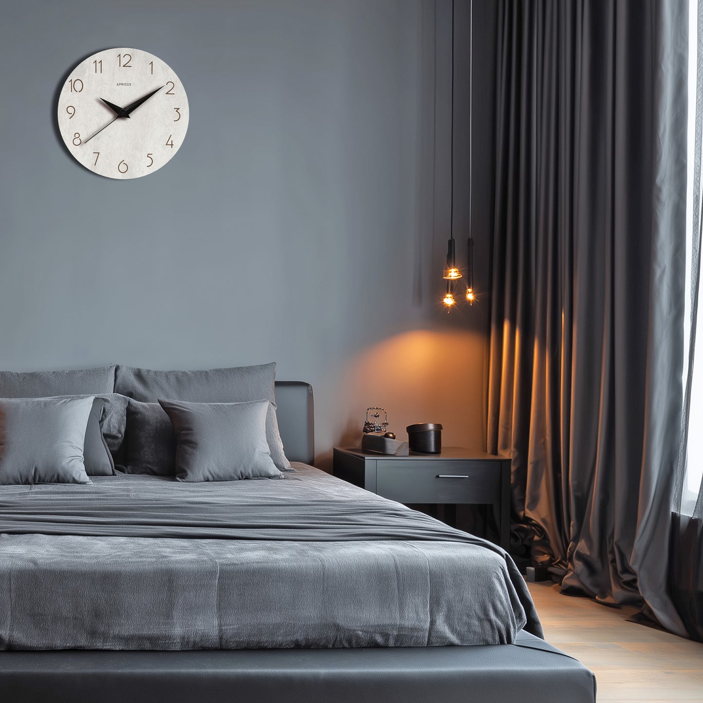 アプリクス　ウォールクロック　ロックストーン　パール