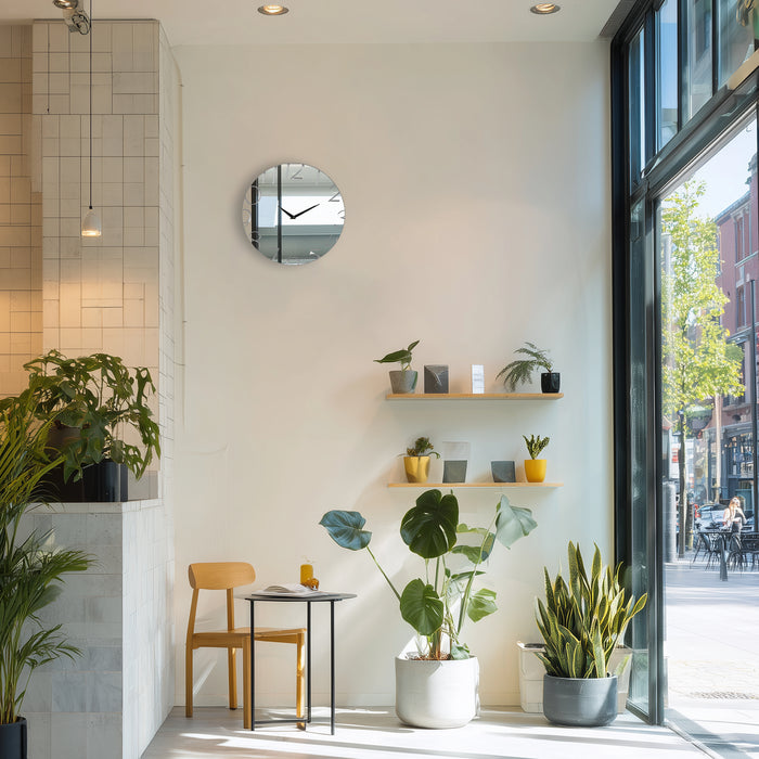 アプリクス　ウォールクロック　ラウンドミラー