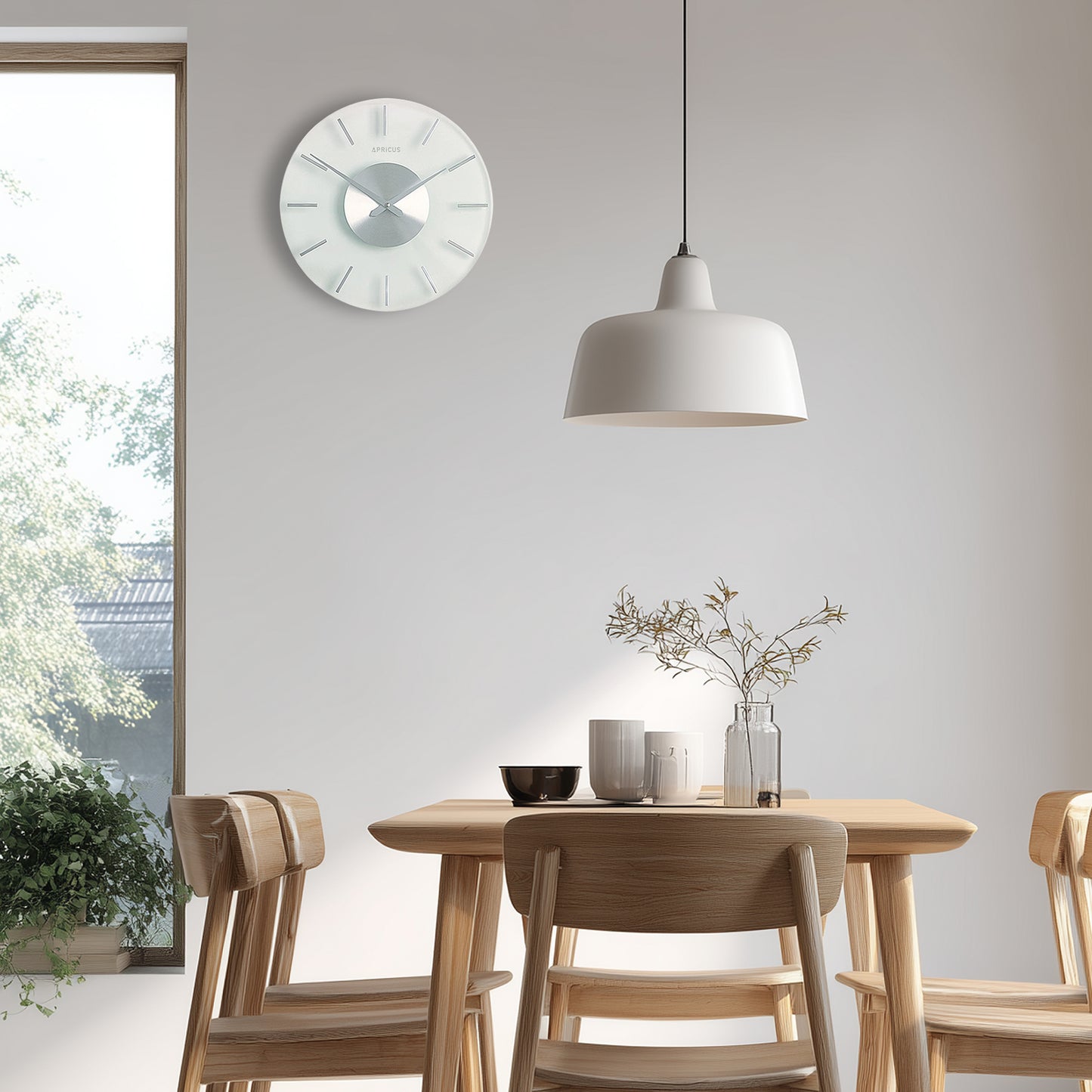 アプリクス　ウォールクロック　フロスト シルバー