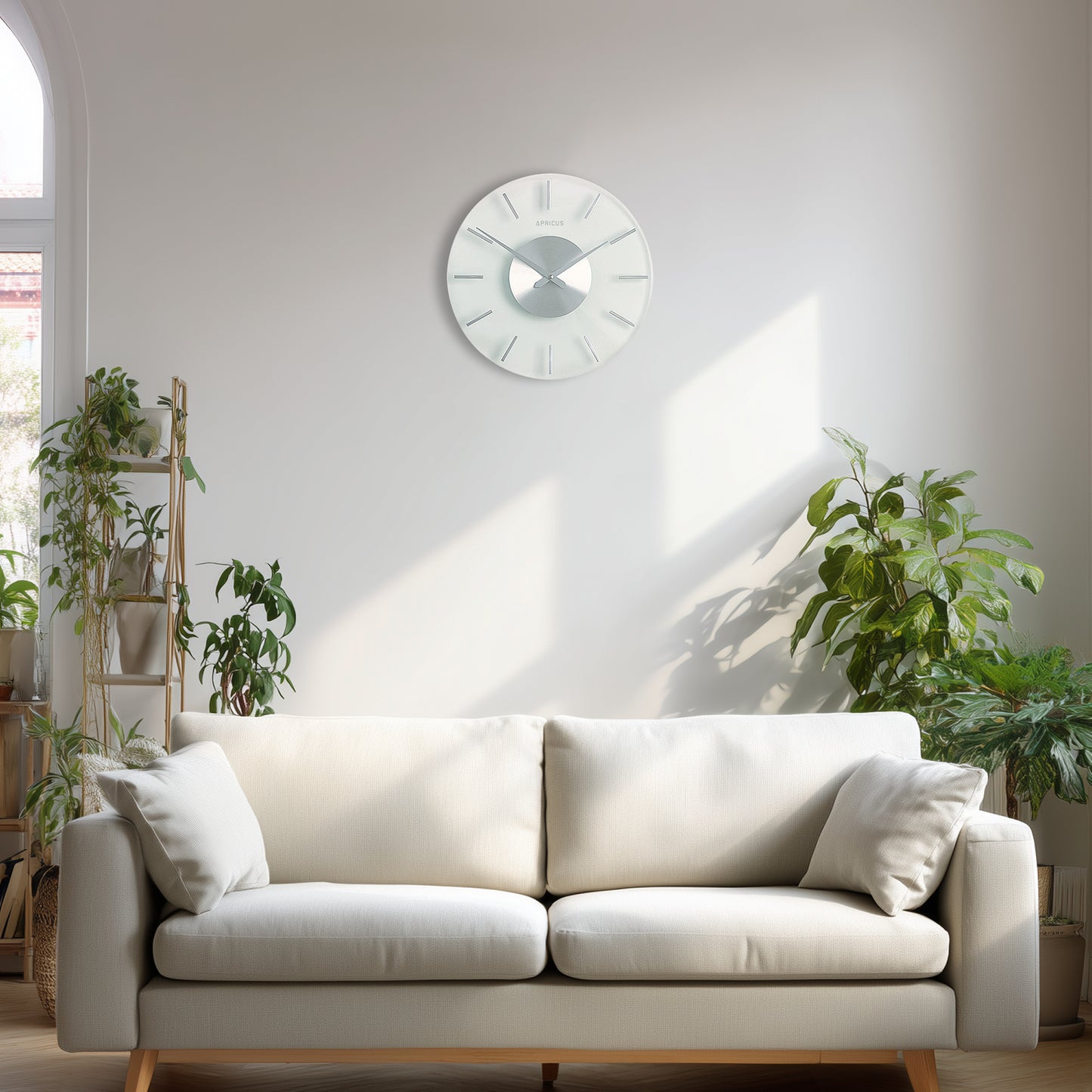アプリクス　ウォールクロック　フロスト シルバー