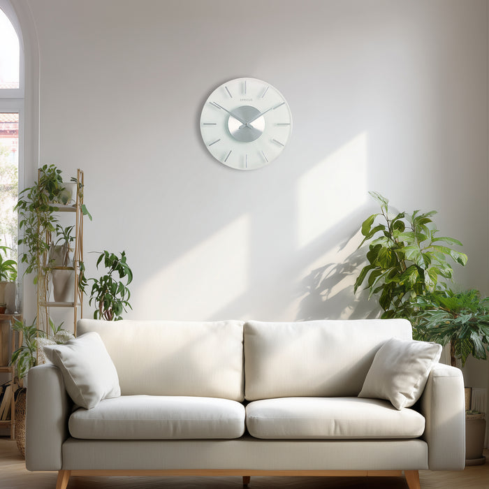 アプリクス　ウォールクロック　フロスト シルバー