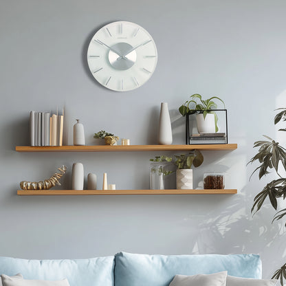 アプリクス　ウォールクロック　フロスト シルバー