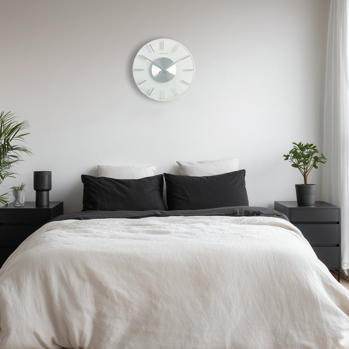 アプリクス　ウォールクロック　フロスト シルバー