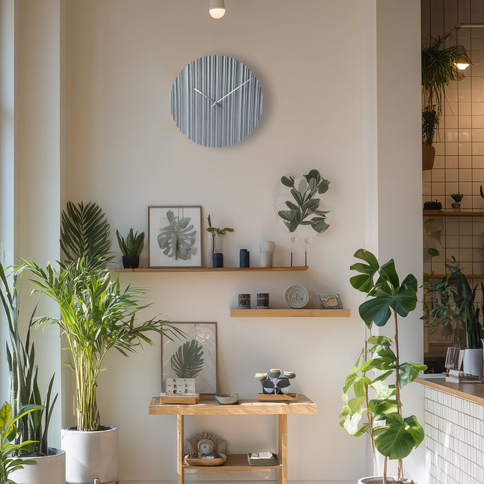 アプリクス　ウォールクロック　リプル グレー