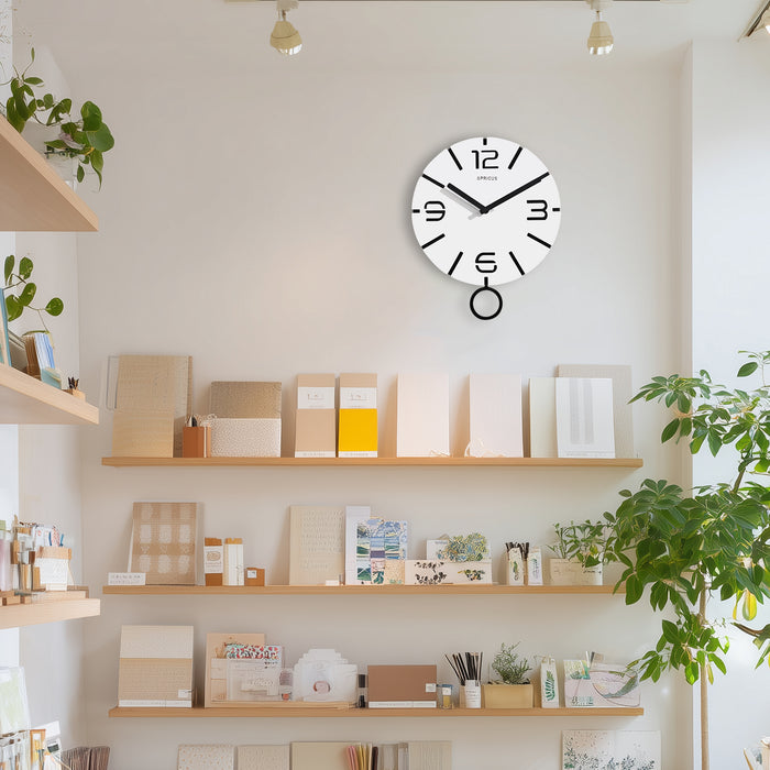 アプリクス　ウォールクロック　クローノ ホワイト