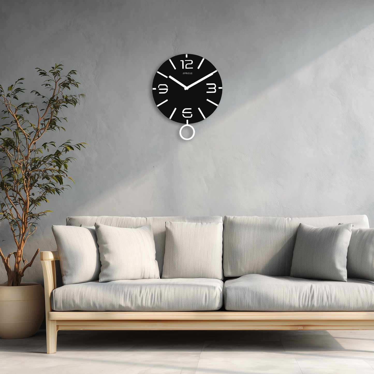 アプリクス　ウォールクロック　クローノ ブラック