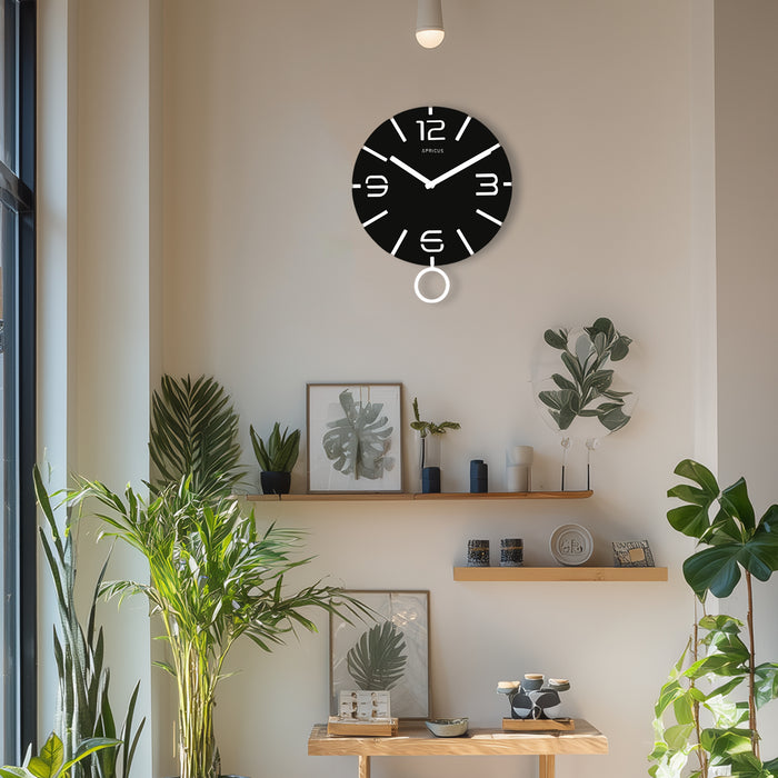 アプリクス　ウォールクロック　クローノ ブラック