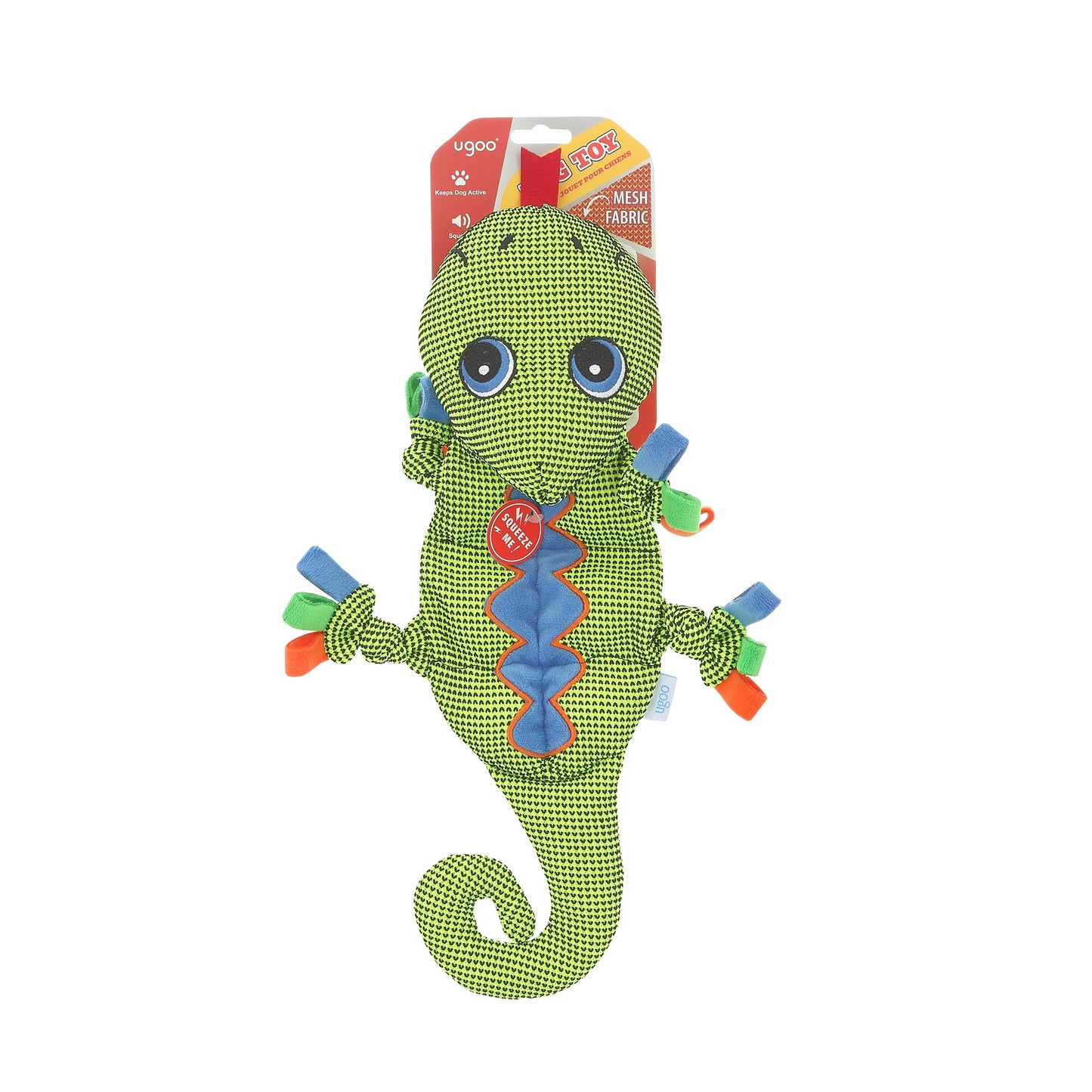 ユーゴー　犬用おもちゃ　カラフルリザード🦎