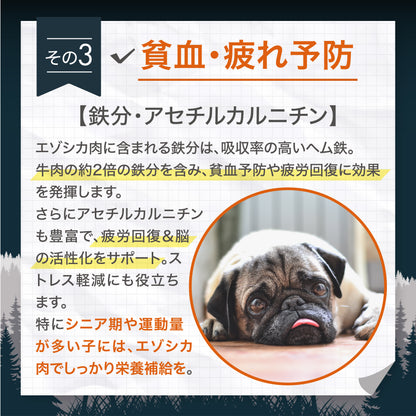 ナチュラルグレイス　エゾシカ　脊髄骨粗挽き　50g