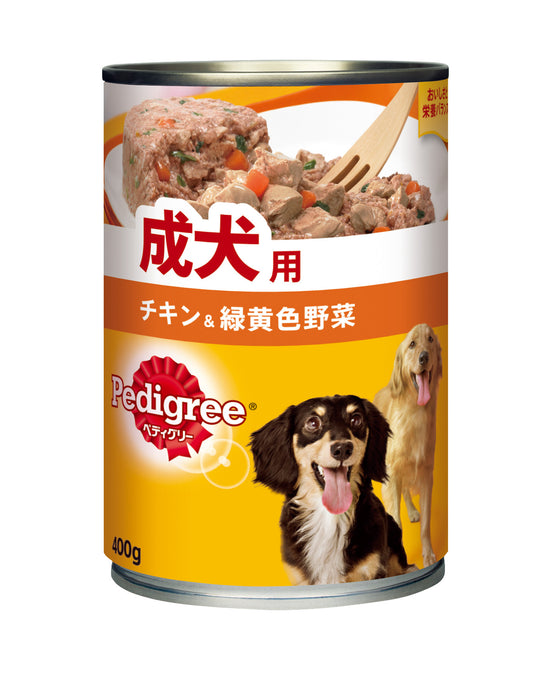 ペディグリー 缶 Ｐ72 成犬用 旨みチキン＆緑黄色野菜 400g