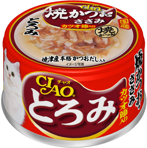 チャオ 缶 とろみ 焼かつお ささみ・カツオ節入り 80g