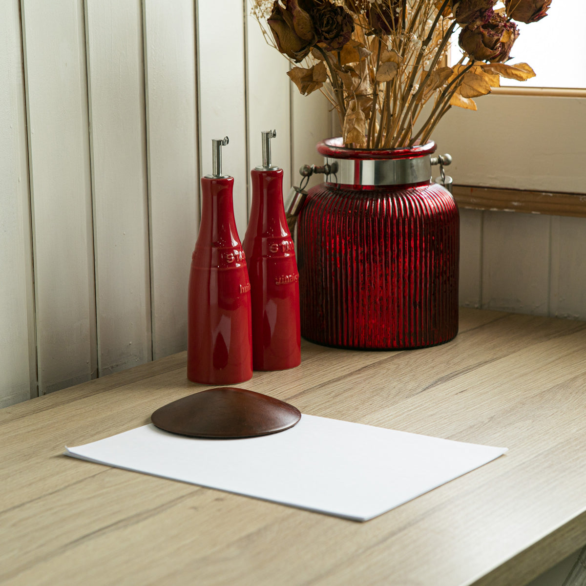 ドアリス　木目調ドアストッパー　マホガニー