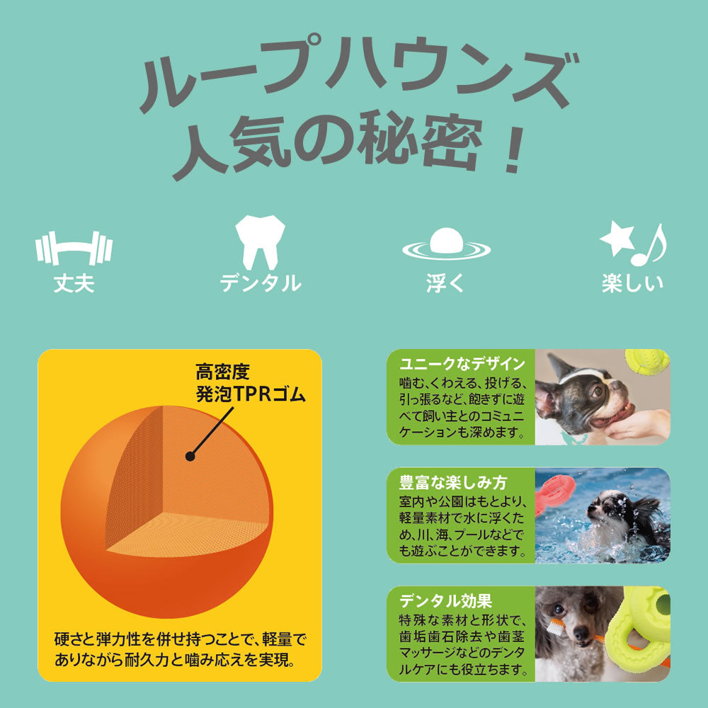 ループ　犬用おもちゃ　ハウンズ　フープ