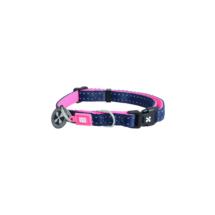 マックスアンドモーリー　犬用首輪　スマートIDタグ／反射材付き　ピンク