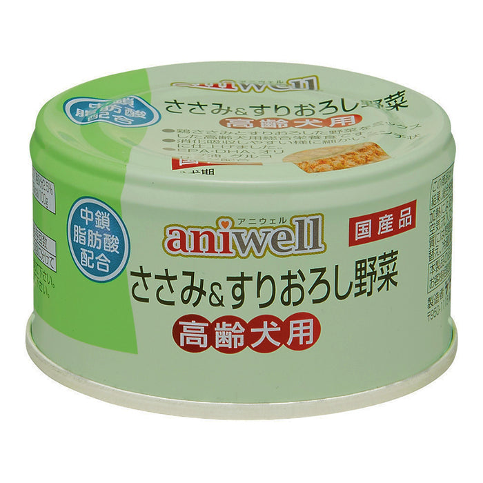 アニウェル 缶 高齢犬用 ささみ＆すりおろし野菜 85g