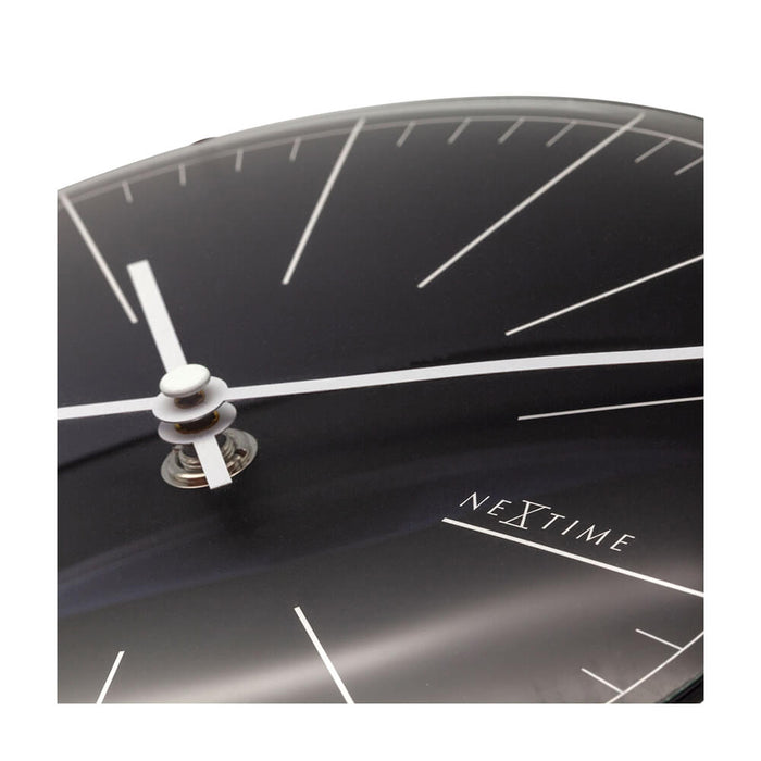 ネクスタイム　置き・掛け時計　ビッグストライプ ミニドーム　ブラック