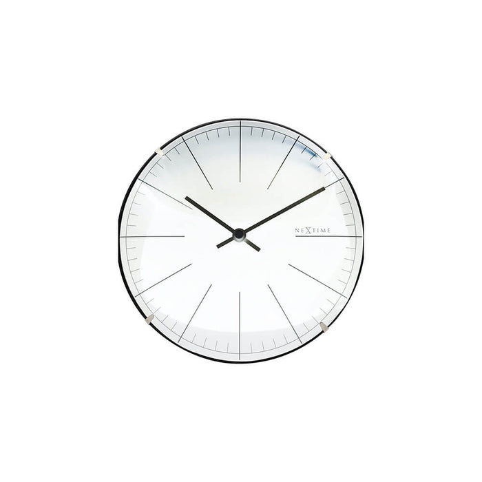 ネクスタイム　置き・掛け時計　ビッグストライプ ミニドーム　ホワイト