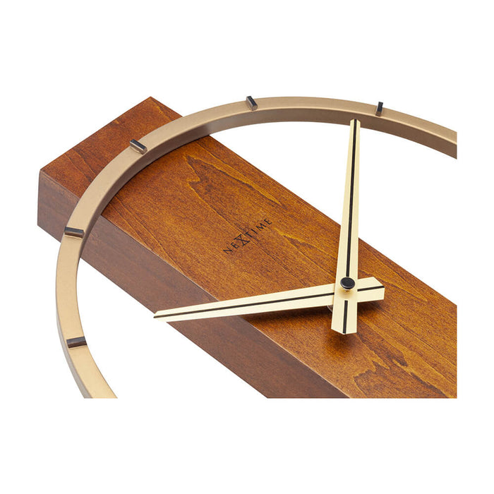ネクスタイム　置き・掛け時計　カール　スモール テーブル　ブラウン