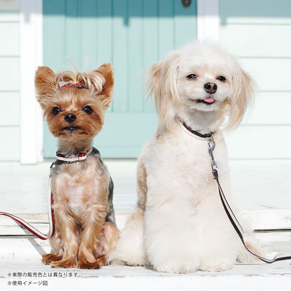 レマタンコカン　犬用リード　シンプルストライプ(グレー)XS